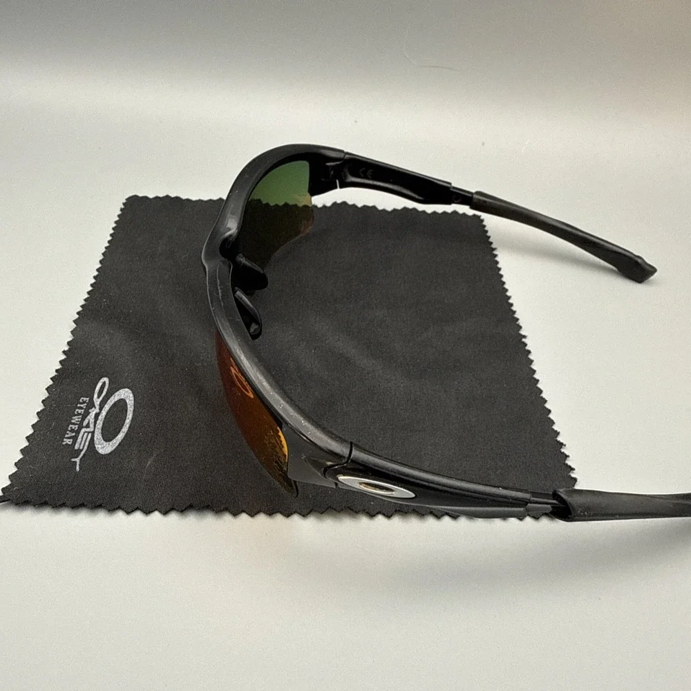 OAKLEY Half Jacket BlackOrange Frames w/ Fire Iridium lens Includes Oakley Cloth